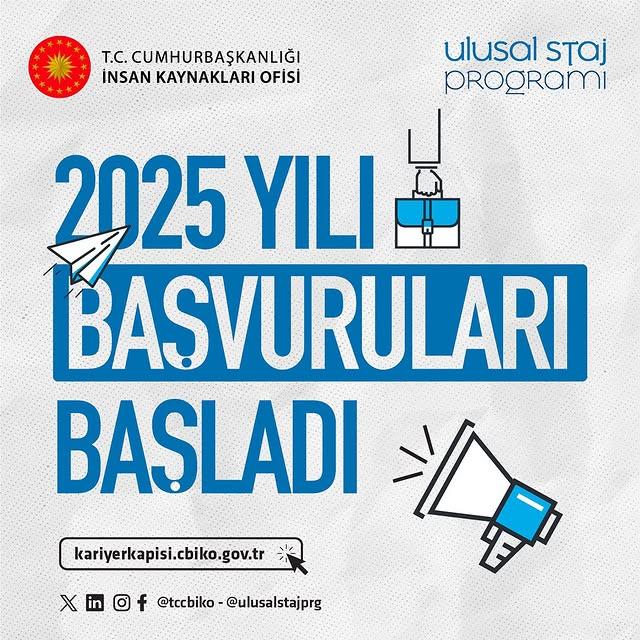 Üniversite Öğrencilerine 2025 Yılı İçin Staj Fırsatı