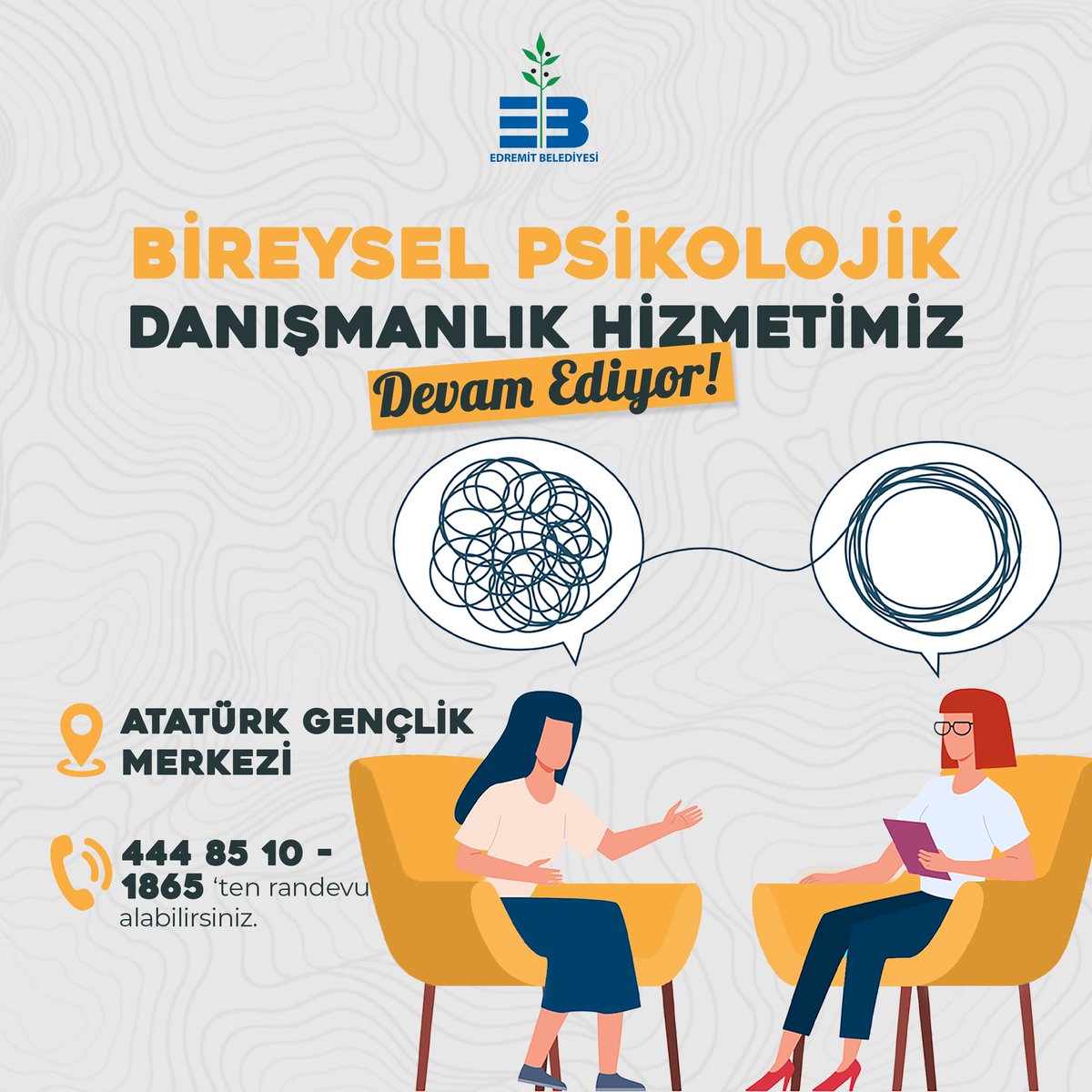 Edremit Belediyesi'nden Ücretsiz Psikolojik Danışmanlık Hizmeti