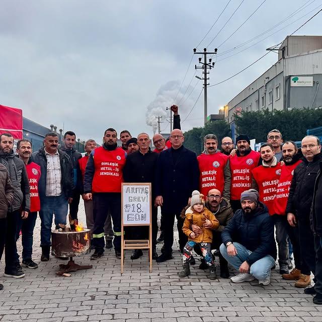 CHP Balıkesir Milletvekili Serkan Sarı, Grevdeki İşçilere Destek Verdi