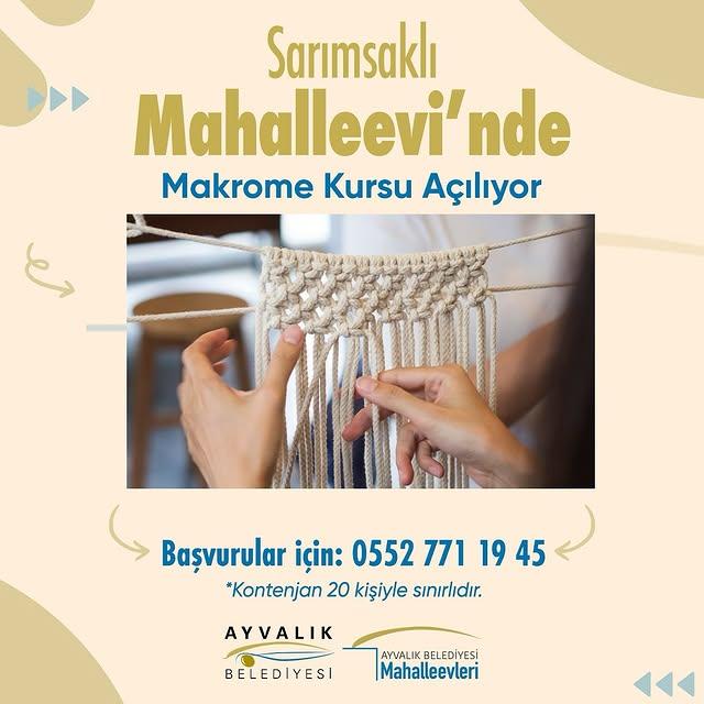 Ayvalık'ta Makrome Kursu Başlıyor