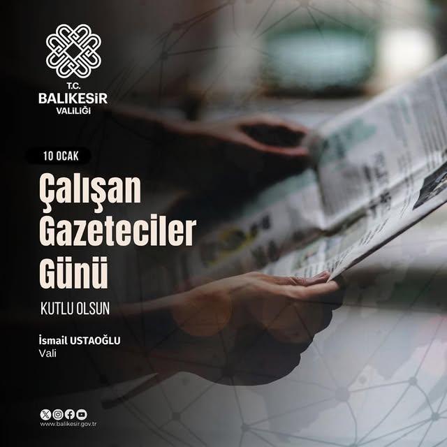 Vali İsmail Ustaoğlu Basın Mensuplarının Gününü Kutladı