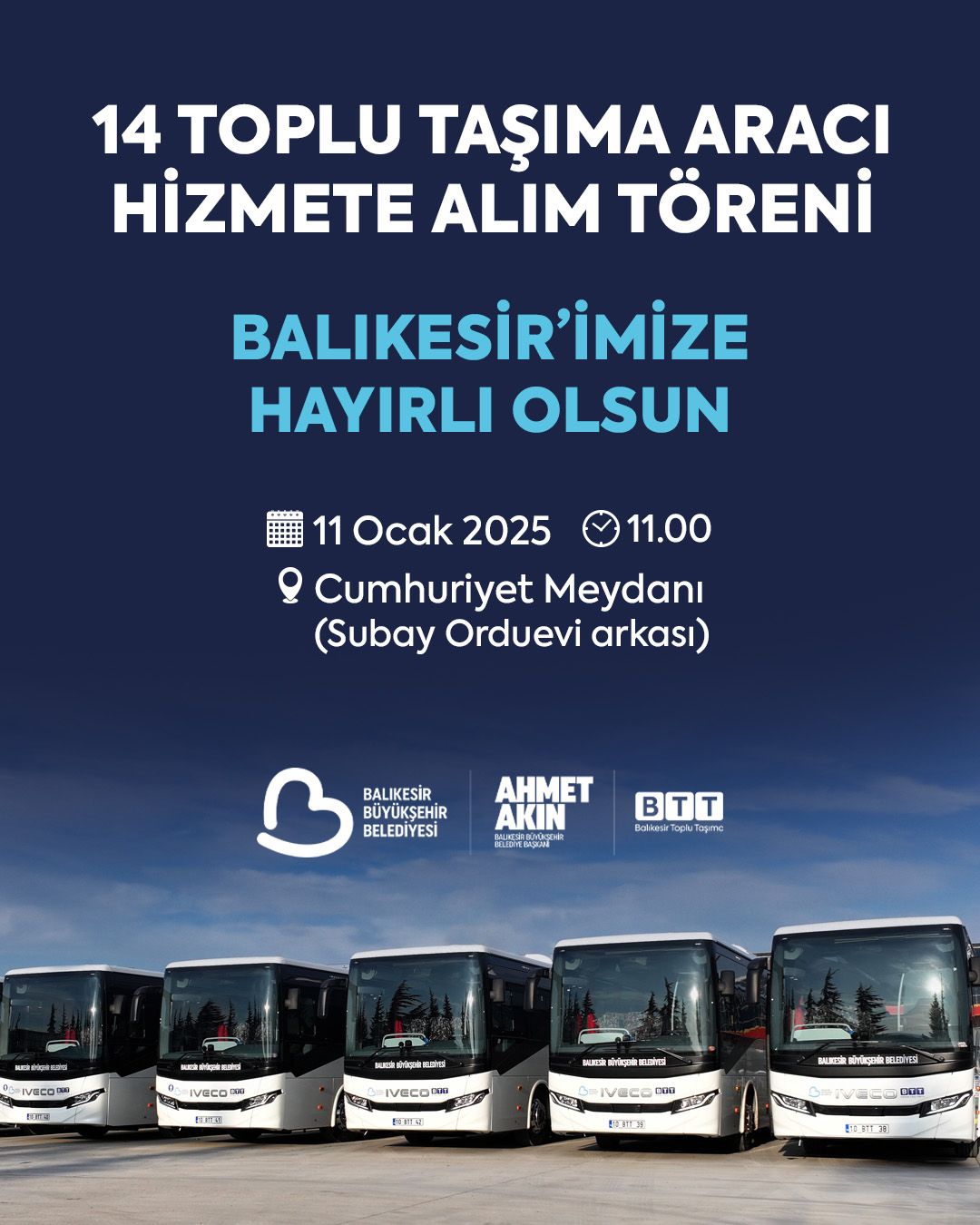 Balıkesir'de 14 Yeni Otobüs Hizmete Giriyor