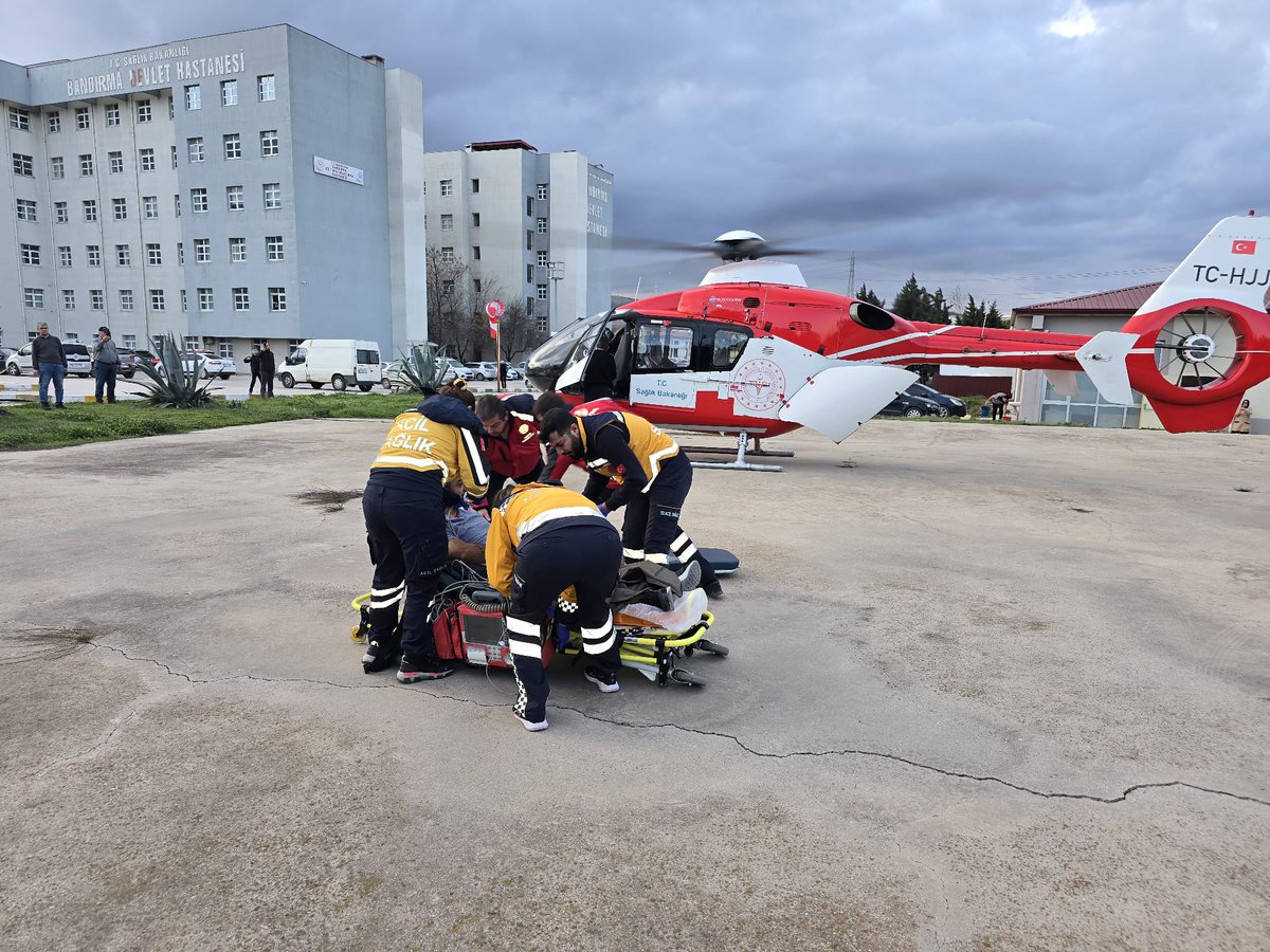 Helikopter Ambulansla Hayati Nakil Başarıyla Gerçekleştirildi