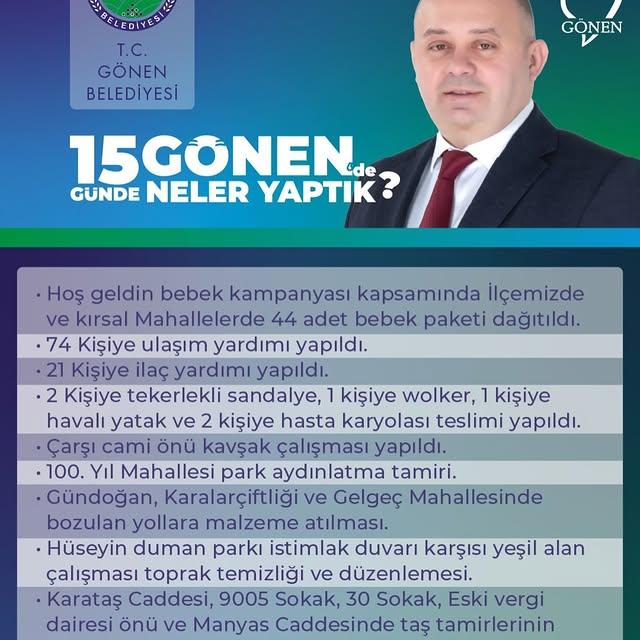 Gönen Belediye Başkanı İbrahim Palaz'dan Çalışma Bilgilendirmesi