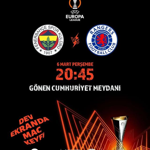 Gönen Belediye Başkanı İbrahim Palaz, Fenerbahçe-Rangers Maçını Halkla Birlikte İzledi