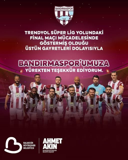 Bandırmaspor'a Destek Ziyareti: Ahmet Akın Süper Lig Hedefini Destekliyor