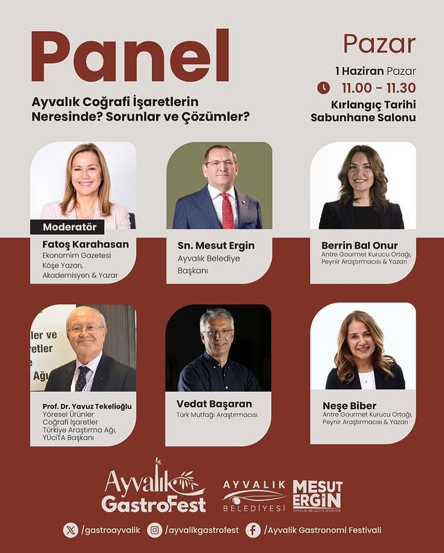 Ayvalık GastroFest'te 2 Gün Süren Panel Programı Düzenlendi