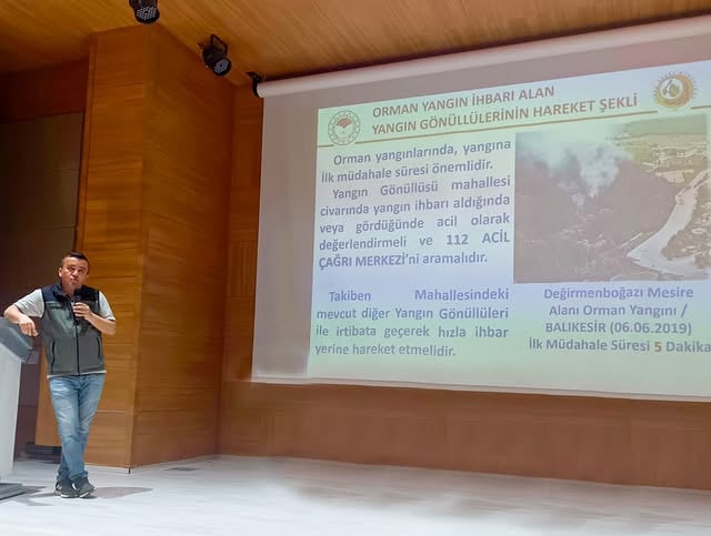 Balıkesir'de Orman Yangını Bilgilendirme Eğitimleri Devam Ediyor