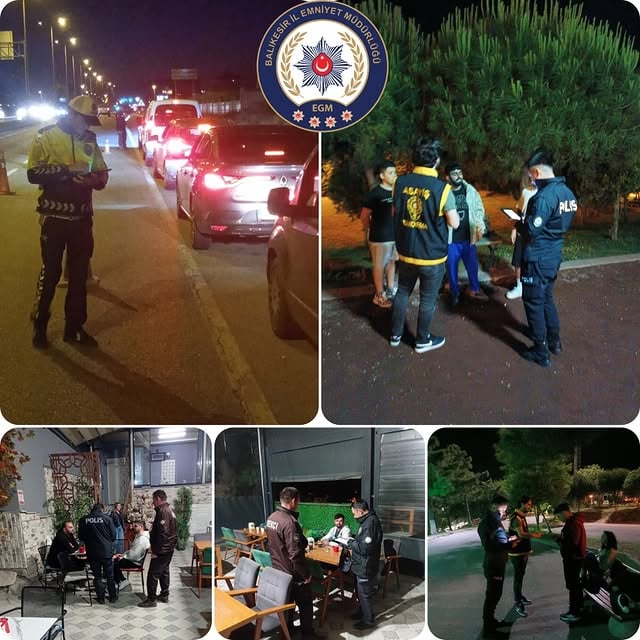 Balıkesir'de Asayiş ve Trafik Huzur Uygulamasıyla Güvenlik Artırıldı
