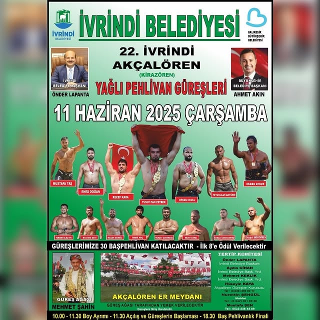 İvrindi'de Geleneksel Yağlı Pehlivan Güreşleri Düzenleniyor
