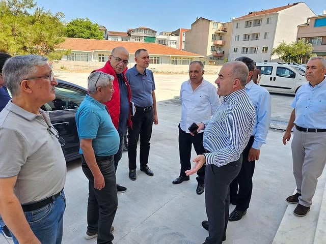 Gönen'de Mehmet Çanakçı İlkokulu İnşaatında İnceleme Yapıldı