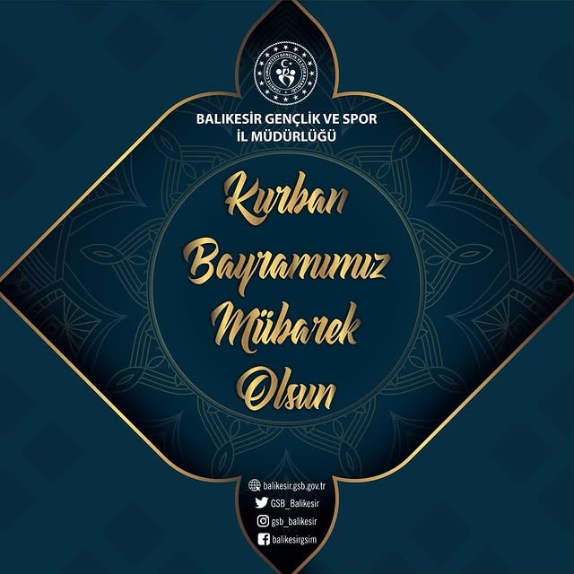 Gençlik ve Spor İl Müdürlüğü Kurban Bayramı Mesajı Yayınladı