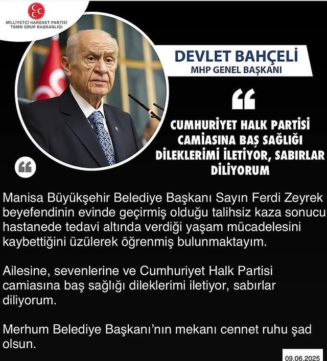 Manisa Büyükşehir Belediye Başkanı Ferdi Zeyrek Ev Kazasında Hayatını Kaybetti