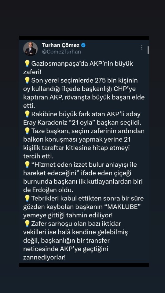 AKP, Gaziosmanpaşa'da Yerel Seçimlerde Rövanş Yaparak Zafer Kazandı