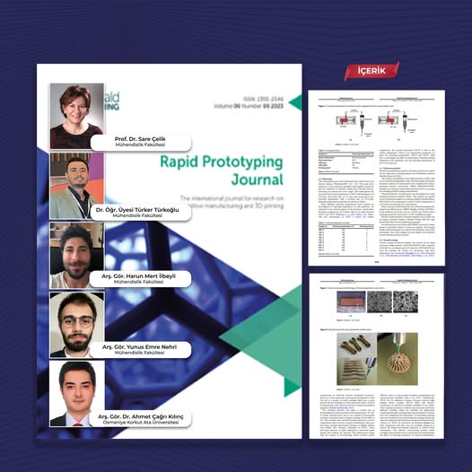 Balıkesir Üniversitesi Akademisyenleri 3D Yazıcıyla Düşük Maliyetli Bronz Parça Üretiminde Uluslararası Başarı Elde Etti