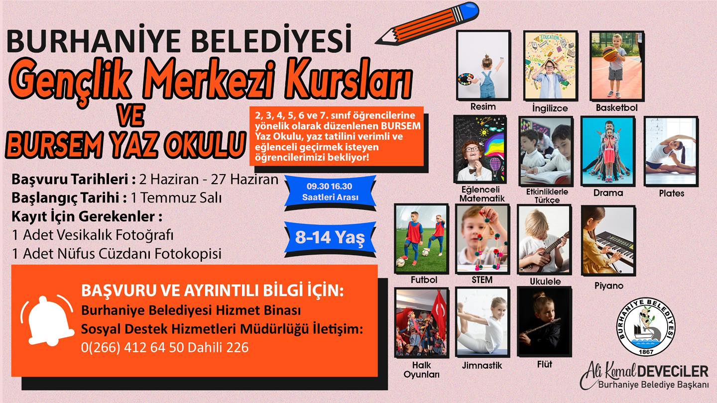 Burhaniye Belediyesi Yaz Programlarıyla Çocukları ve Gençleri Buluşturuyor