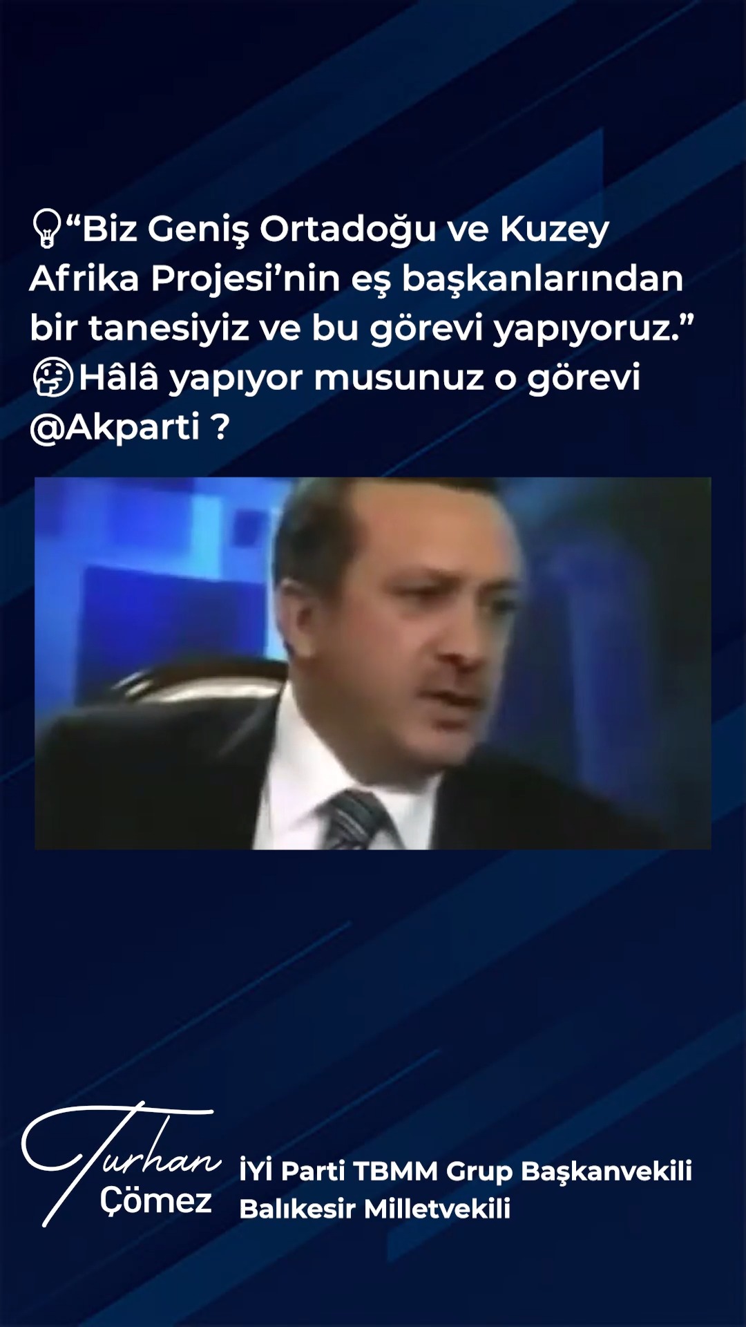 İyi Parti Milletvekili Çömez: “Geniş Ortadoğu ve Kuzey Afrika Projesi'nde Görev Yapıyoruz”