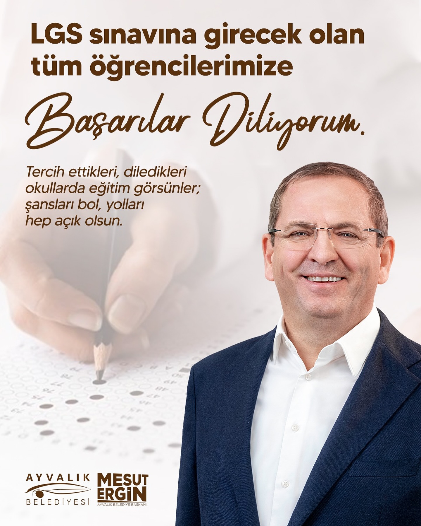 Ayvalık Belediyesi'nden Öğrencilere Destek Mesajı