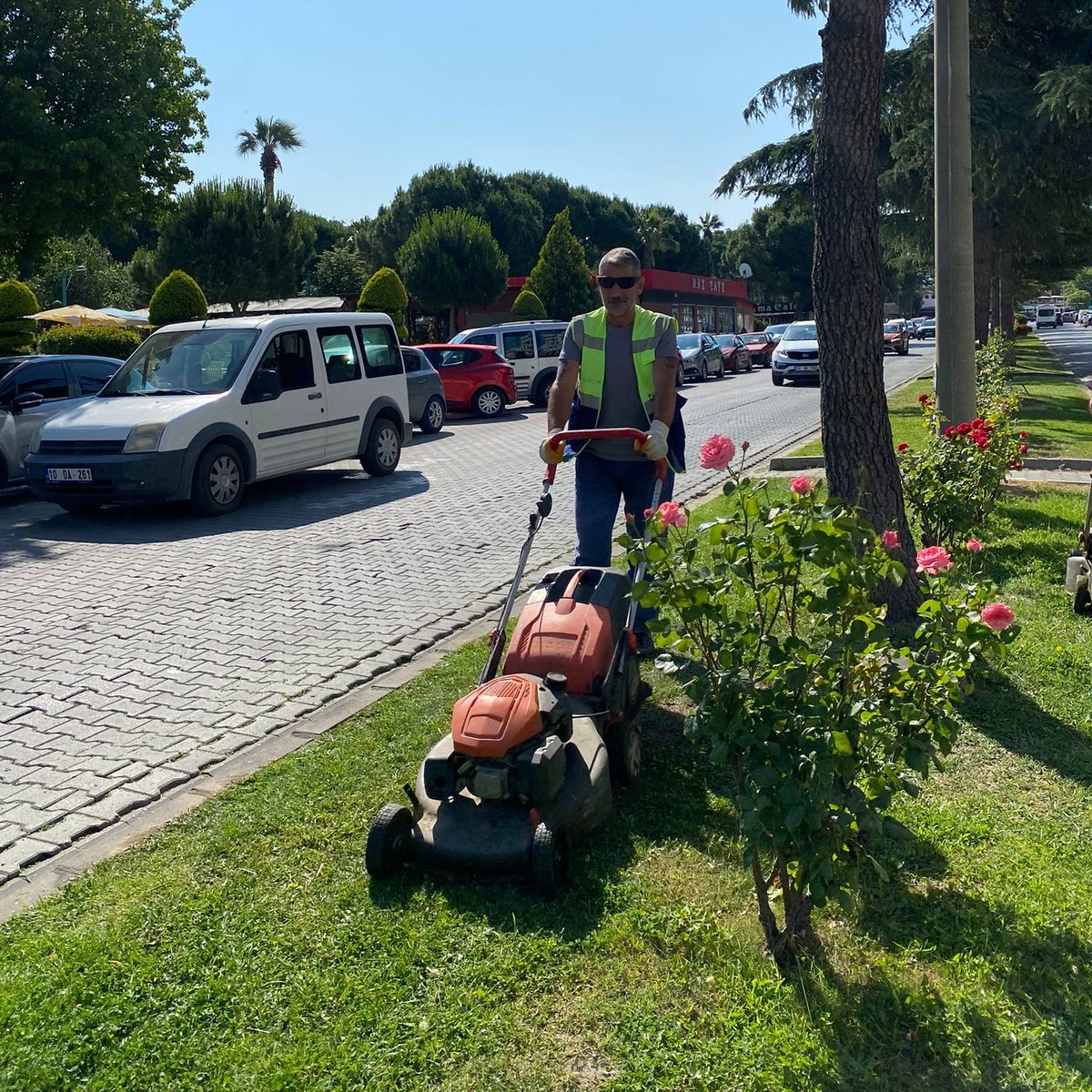 Edremit'te Yeşil Alan Bakım Çalışmaları Aralıksız Devam Ediyor