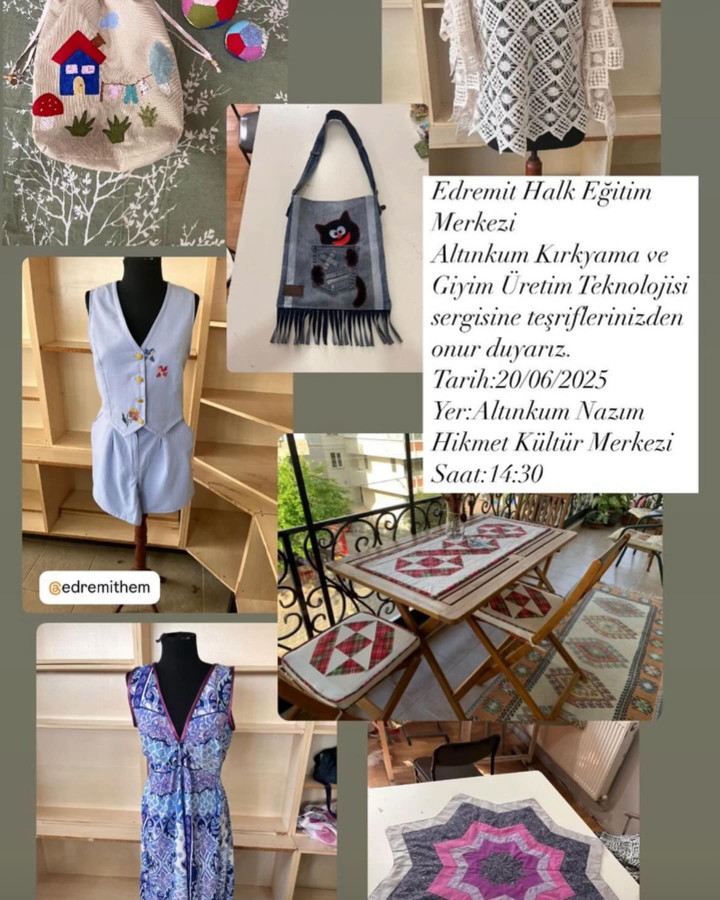 Edremit Halk Eğitimi Merkezi Yıl Sonu Sergisi 20 Haziran’da Açılıyor