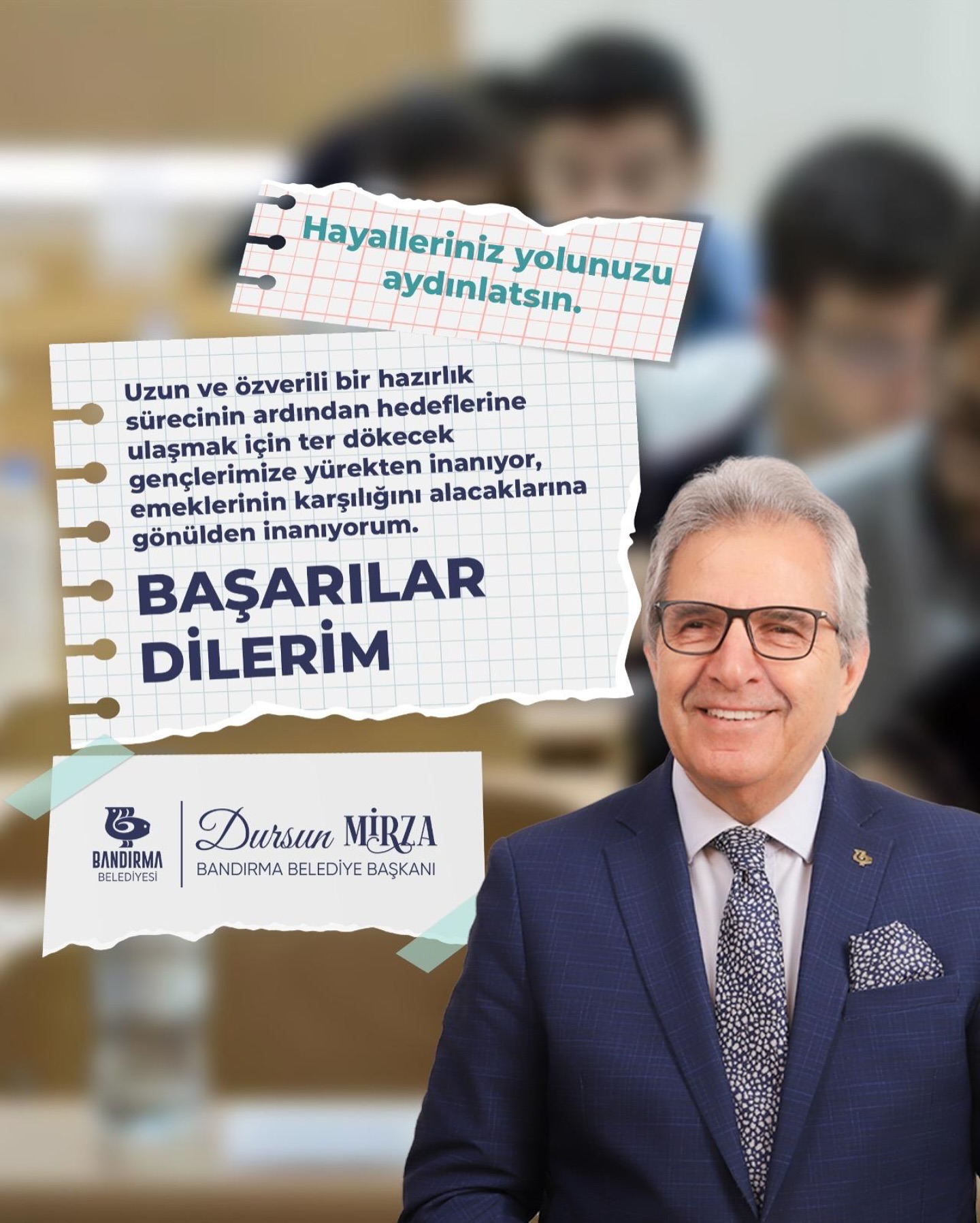 Bandırma Belediyesi'nden Gençlere Başarı Dileği