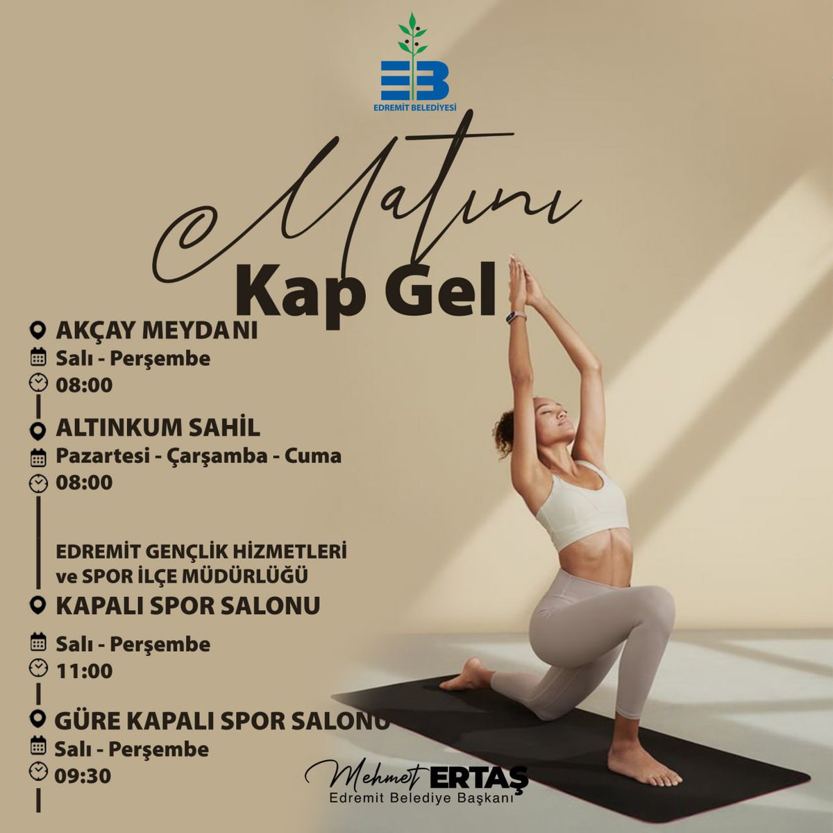 Edremit'te Ücretsiz Sabah Sporu Başlıyor