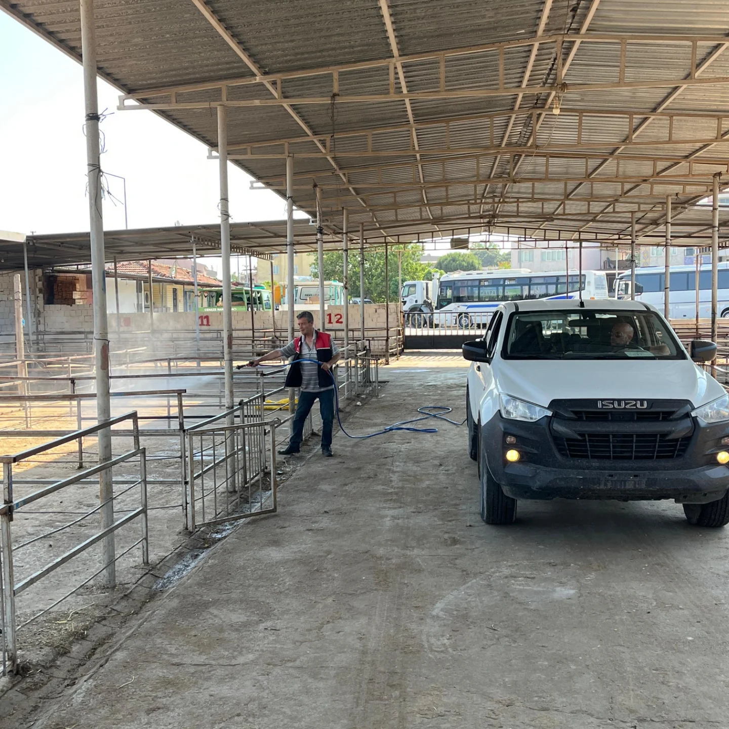 Havran Hayvan Pazarı Kurban Bayramı Öncesi Dezenfekte Edildi