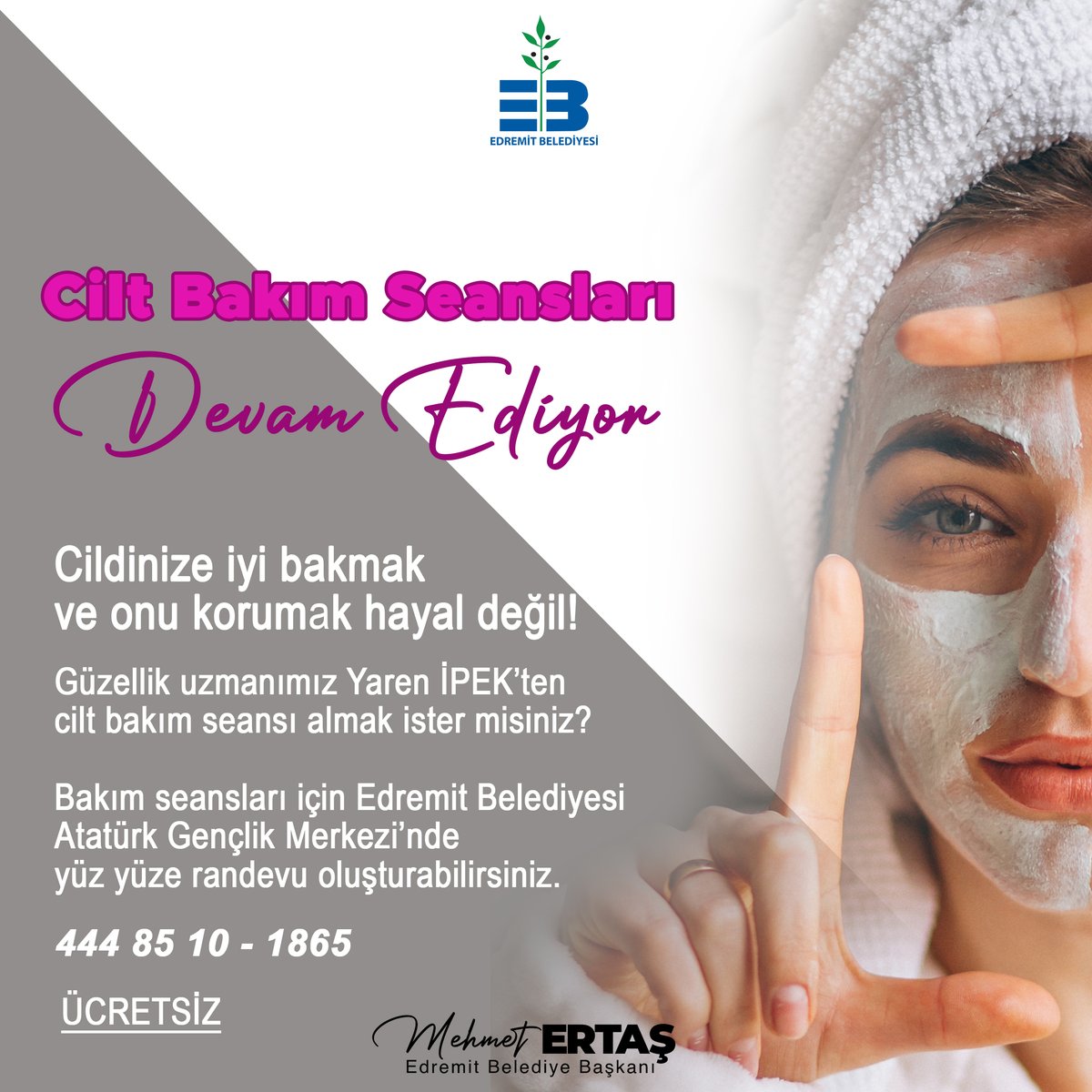 Edremit Belediyesi Ücretsiz Cilt Bakımı Seansları Başladı