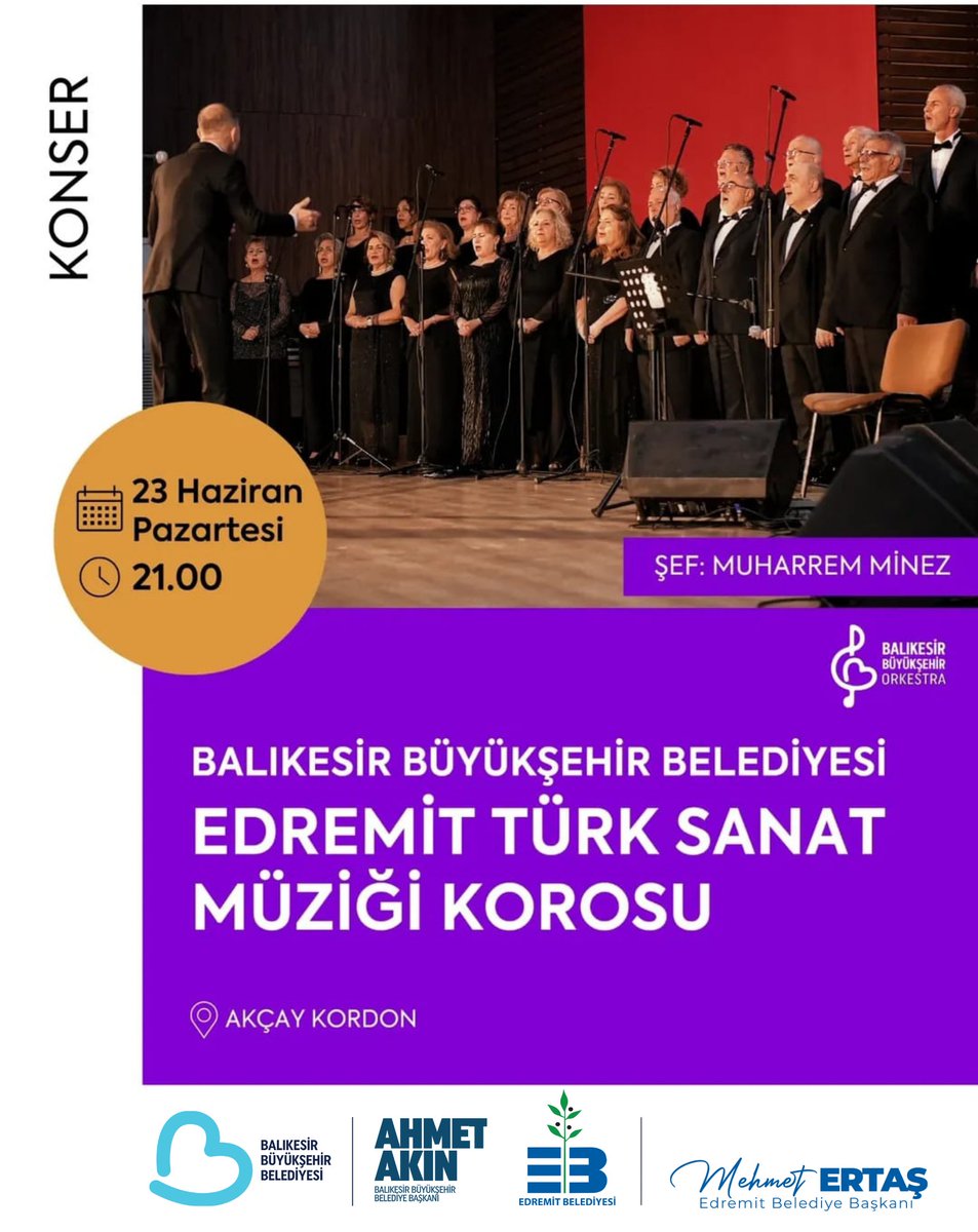 Edremit'te Türk Sanat Müziği Konseri Düzenleniyor