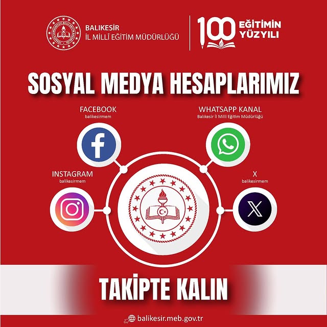 Balıkesir İl Milli Eğitim Müdürlüğü Sosyal Medyada