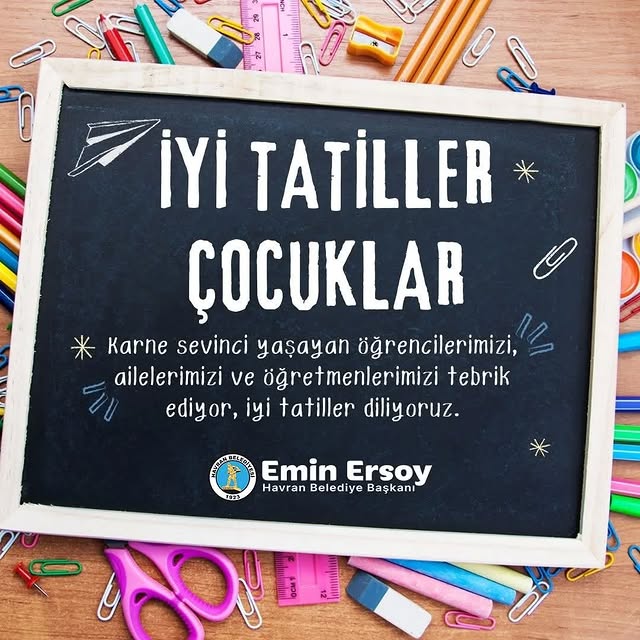 Havran'da Öğrenciler Karne Heyecanı Yaşadı