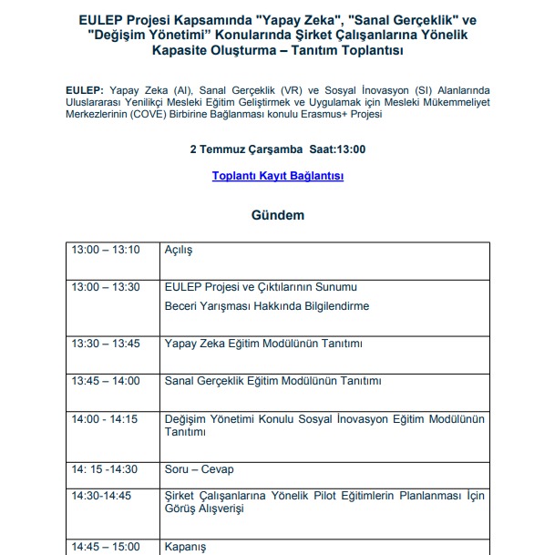 Balıkesir Sanayi Odası Şirket Çalışanları İçin Yapay Zeka ve Değişim Yönetimi Eğitimi Düzenliyor