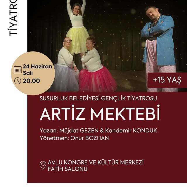 Susurluk Belediyesi Gençlik Tiyatrosu 'Artiz Mektebi' ile Sahneye Çıkıyor