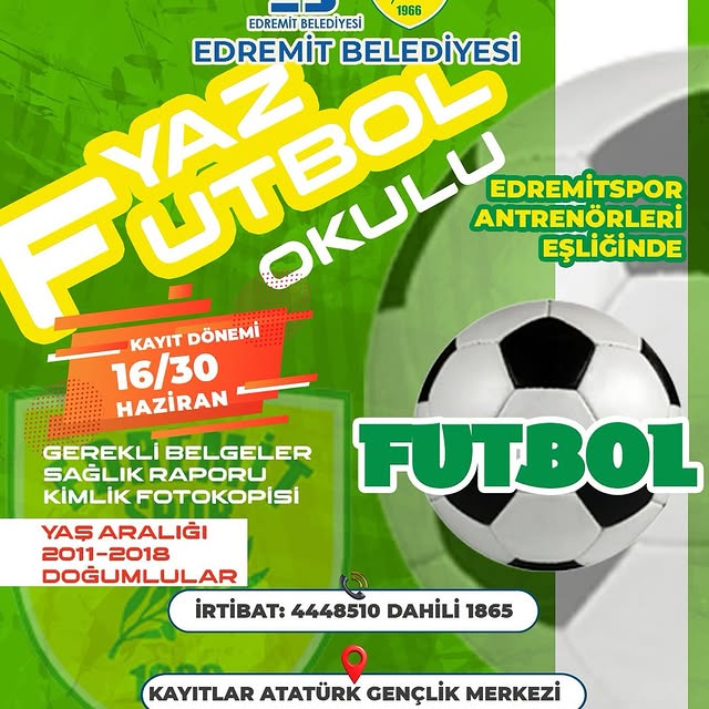 1966 Edremitspor Yaz Spor Okulları Kayıtları Başladı