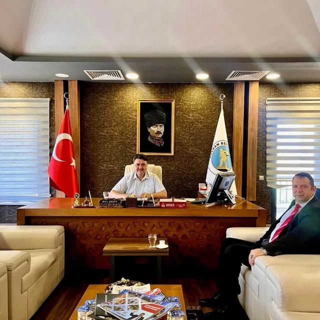 Havran Belediye Başkanı Ersoy'u MTA Bölge Müdürü Özgüç Ziyaret Etti