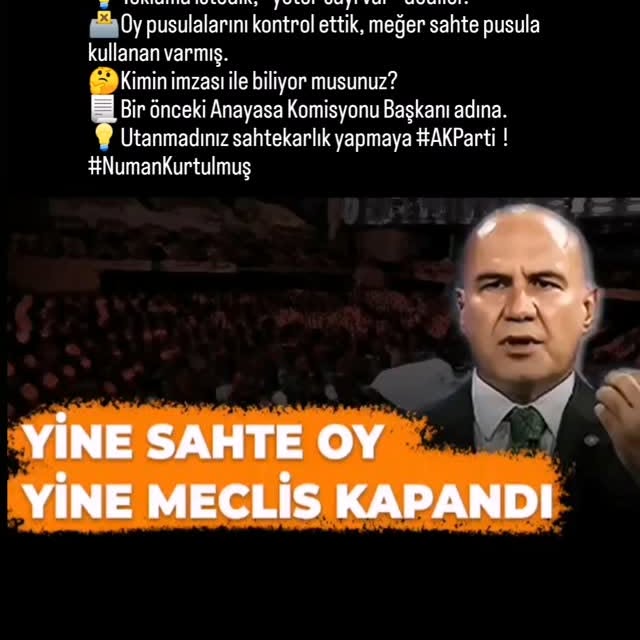 İyi Parti Milletvekili Çömez'den Meclis'te Sahte Pusula İddiası