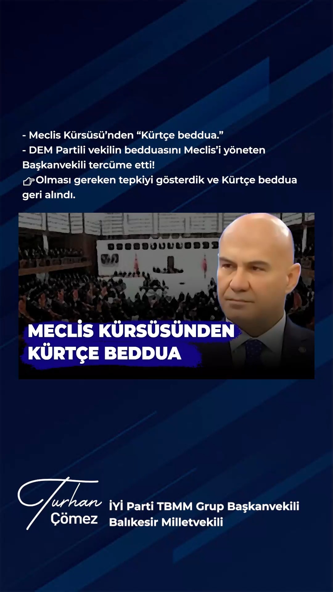 İyi Parti Vekilinden Kürtçe Bedduaya Tepki: Meclis'te Gergin Anlar