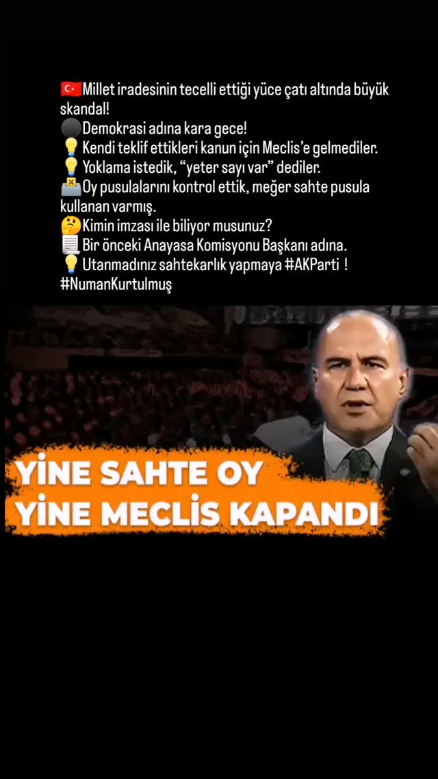 İYİ Parti Milletvekili Çömez'ten Meclis'te Sahte Pusula İddiası