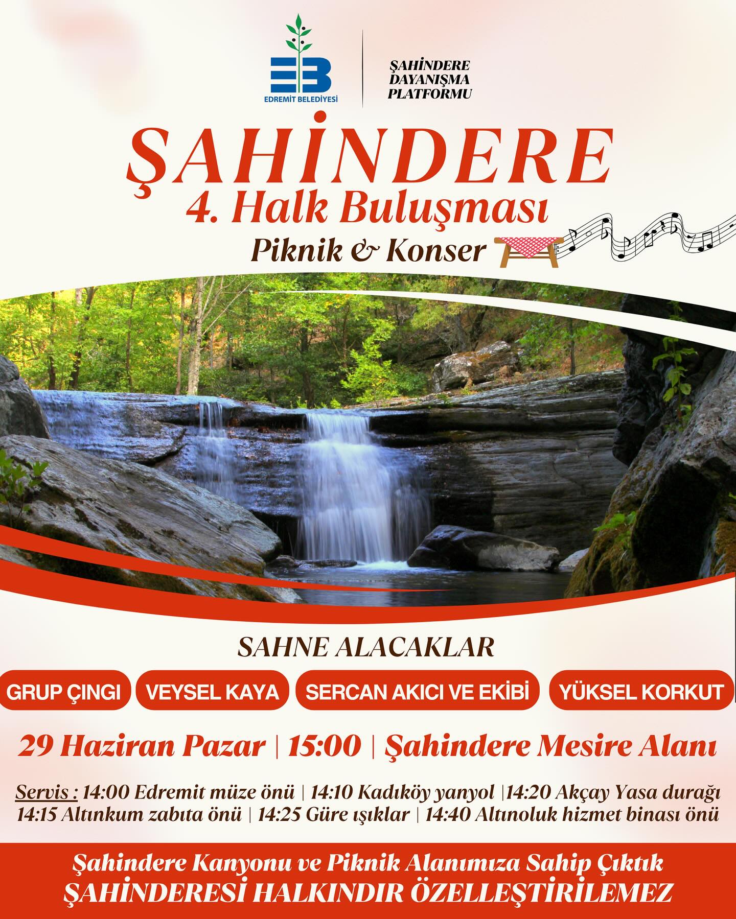 Edremit Belediyesi Şahindere Mesire Alanı'nı Halk Buluşmasıyla Açıyor