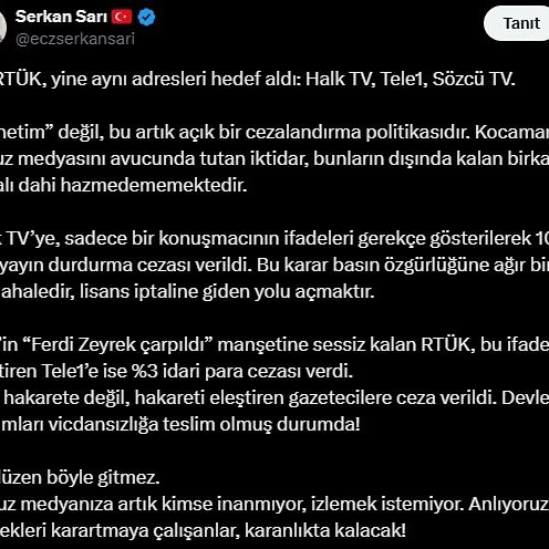 CHP'li Sarı: Gerçekleri Karartmaya Çalışanlar Karanlıkta Kalacak